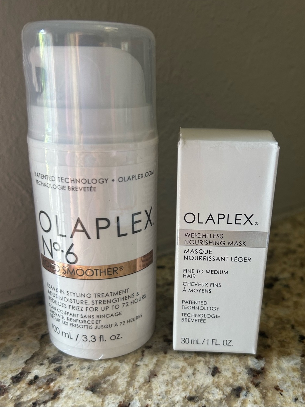 OLAPLEX Bundle - No.6 Bond Smoother & Weightless Nourishing Mask. New
